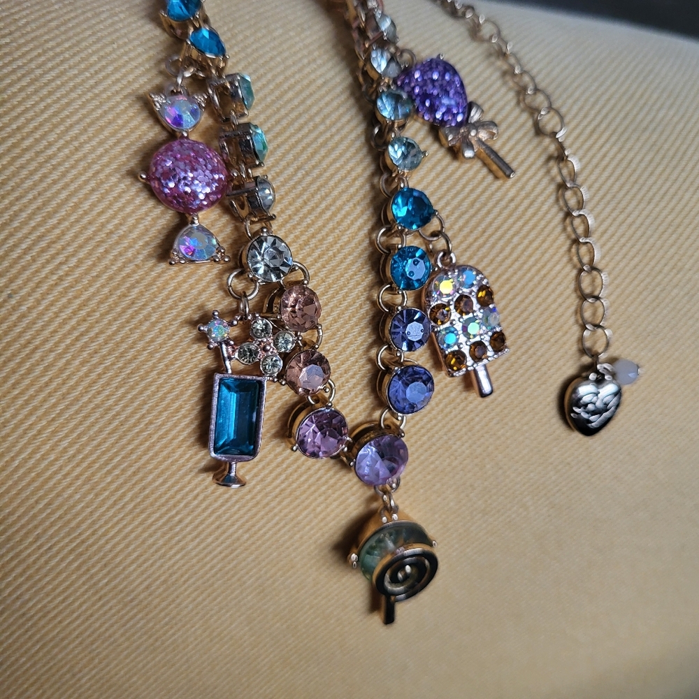 Betsey Johnson Candy Charm Statement Necklace - Picture 2 of 7